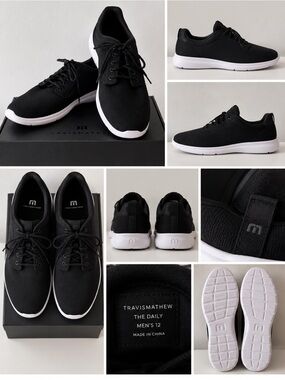 TravisMathew The Daily Woven Men’s Size 12 - Black Excellent Condition